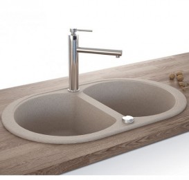 Мойка для кухни овальная Marmorin Duro 2k врезная песочный 130 203 007