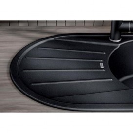 Мойка для кухни овальная BLANCO TAMOS 45 S  врезная  искусственный гранит  антрацит 521390