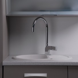 Мойка для кухни овальная Буль-Буль Yuta оборачиваемая врезная Магранит белый 102060001