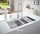 Мойка для кухни прямоугольная Grohe K800 120-S под столешницу  2 чаши  нержавеющая сталь 31585SD0