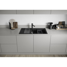 Мийка для кухні прямокутна Blanco ADIRA XL 6 S SILGRANIT чорний 527617