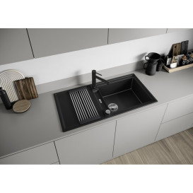 Мойка для кухни прямоугольная Blanco ADIRA XL 6 S SILGRANIT темная скала 527619