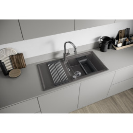 Мойка для кухни прямоугольная Blanco ADIRA XL 6 S SILGRANIT темная скала 527619