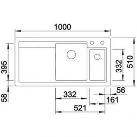 Мийка для кухні прямокутна BLANCO Axon II 6 S кераміка чорний 524149