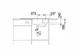 Мийка для кухні прямокутна BLANCO Axon II 6 S кераміка чорний 524149