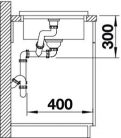 Мойка для кухни прямоугольная BLANCO Adon XL 6S SILGRANIT врезная  с клапаном-автоматом  жасмин 523609