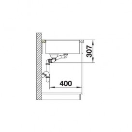 Мойка для кухни прямоугольная BLANCO Axia III 6 S-F SILGRANIT® алюметаллик 523491