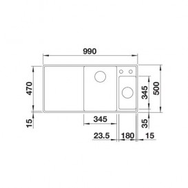 Мойка для кухни прямоугольная BLANCO Axia III 6 S-F SILGRANIT® кофе 523494