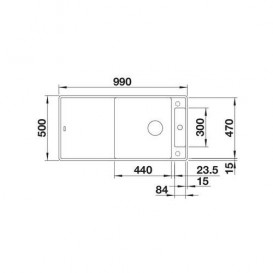 Мойка для кухни прямоугольная BLANCO Axia III XL 6 S-F SILGRANIT® алюметаллик 523522