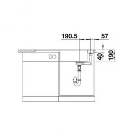 Мойка для кухни прямоугольная BLANCO Axia III XL 6 S-F SILGRANIT® темная скала 523527