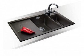 Мойка для кухни прямоугольная BLANCO Axia III 6S SILGRANIT врезная  с клапаном-автоматом  кофе 523482