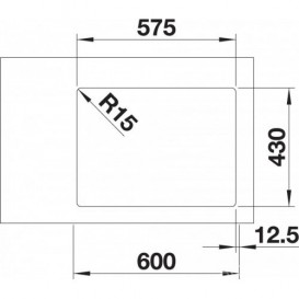 Мойка для кухни прямоугольная Blanco Andano 340/180-IF нержавеющая сталь  чаша слева 522975