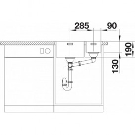 Мойка для кухни прямоугольная Blanco Andano 340/180-IF нержавеющая сталь  чаша слева 522975