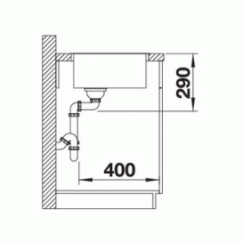 Мийка для кухні прямокутна Blanco Andano 500-IF нержавіюча сталь дзеркальна поліровка 522965