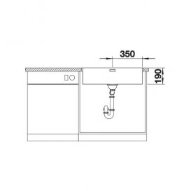 Мойка для кухни прямоугольная Blanco Andano 700-IF-А нержавеющая сталь  зеркальная полировка 522995