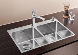 Мийка для кухні прямокутна Blanco Andano 340/340-IF-А нержавіюча сталь дзеркальна поліровка 522997