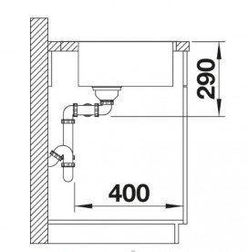 Мийка для кухні прямокутна Blanco Andano 340/340-U нержавіюча сталь полірована 522983