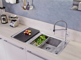 Мойка для кухни прямоугольная Blanco Andano XL 6S-IF Compact нержавеющая сталь  чаша справа 523001