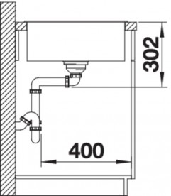 Мийка для кухні прямокутна BLANCO Axia III XL 6S SILGRANIT врізна з клапаном-автоматом шампань 523506