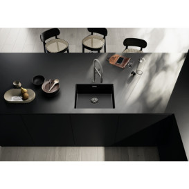 Мойка для кухни прямоугольная Blanco CLARON 500-U Durinox Dark Steel Edition 527834