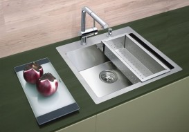 Мойка для кухни прямоугольная Blanco CLARON 500-IF/А нержавеющая сталь  зеркальная полировка 521633