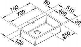 Мийка для кухні прямокутна Blanco CLARON 700-IF/А нержавіюча сталь дзеркальне полірування 521634