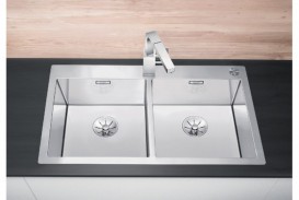 Мийка для кухні прямокутна Blanco CLARON 400/400-IF / А нержавіюча сталь дзеркальна поліровка +521654