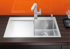 Мийка для кухні прямокутна Blanco CLARON 4 S-IF / А чаша справа нержавіюча сталь дзеркальна поліровка 521 623