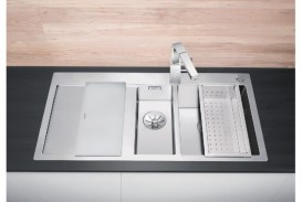 Мойка для кухни прямоугольная Blanco CLARON 6 S-IF/А чаша справа  нержавеющая сталь  зеркальная полировка 521645