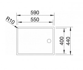 Мойка для кухни прямоугольная Blanco CLARON 550-T-IF нержавеющая сталь  зеркальная полировка 521563