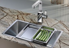 Мойка для кухни прямоугольная Blanco CLARON 700-IF нержавеющая сталь  зеркальная полировка 521580