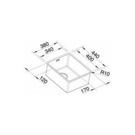 Мийка для кухні прямокутна Blanco CLARON 340-U нержавіюча сталь дзеркальне полірування 521571