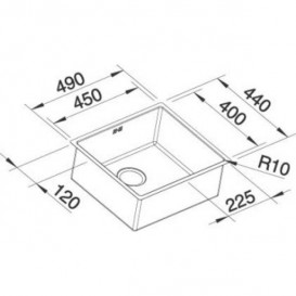 Мийка для кухні прямокутна Blanco CLARON 450-U нержавіюча сталь дзеркальне полірування 521575