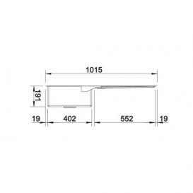 Мийка для кухні прямокутна Blanco CLARON 400/550-Т-U чаша зліва нержавіюча сталь дзеркальне полірування 521601