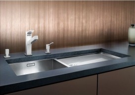 Мийка для кухні прямокутна Blanco CLARON 400/550-Т-U чаша зліва нержавіюча сталь дзеркальне полірування 521601