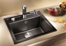 Мойка для кухни прямоугольная BLANCO DALAGO 5 SILGRANIT врезная  с клапаном-автоматом  антрацит 518521