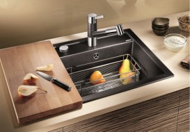 Мойка для кухни прямоугольная BLANCO DALAGO 5 SILGRANIT врезная  с клапаном-автоматом  антрацит 518521