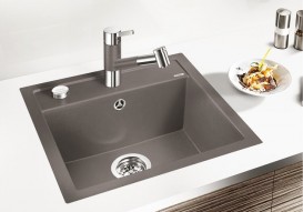 Мойка для кухни прямоугольная BLANCO DALAGO 5 SILGRANIT врезная  с клапаном-автоматом  алюметаллик 518522