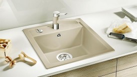 Мойка для кухни прямоугольная BLANCO DALAGO 5 SILGRANIT врезная  с клапаном-автоматом  жасмин 518525