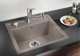 Мойка для кухни прямоугольная BLANCO DALAGO 5 SILGRANIT врезная  с клапаном-автоматом  серый беж 518528