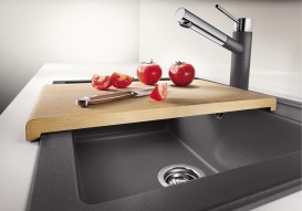 Мийка для кухні прямокутна BLANCO DALAGO 8 SILGRANIT врізна з клапаном-автоматом алюметаллик 516630
