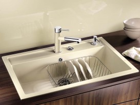 Мойка для кухни прямоугольная BLANCO DALAGO 8 SILGRANIT врезная  с клапаном-автоматом  жасмин 516634