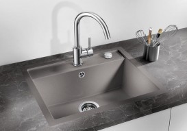 Мийка для кухні прямокутна Blanco DALAGO 6-F штучний граніт алюметаллик 514770