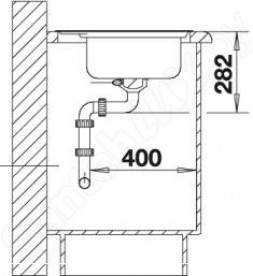 Мийка для кухні прямокутна Blanco DANA-IF полірована нержавіюча сталь 514 646