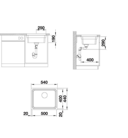 Мойка для кухни прямоугольная Blanco ETAGON 500-U SILGRANIT PuraDur кофе 527760