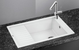 Мийка для кухні прямокутна BLANCO ELON XL 6 S SILGRANIT врізна з клапаном-автоматом білий 524838