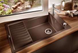 Мойка для кухни прямоугольная BLANCO ELON XL 6 S SILGRANIT врезная  с клапаном-автоматом  кофе 524843