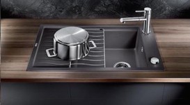 Мийка для кухні прямокутна BLANCO Elon 45 S SILGRANIT® PuraDur® темна скеля 524815