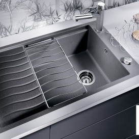 Мойка для кухни прямоугольная BLANCO ELON XL 8 S врезная  искусственный гранит  антрацит 524860