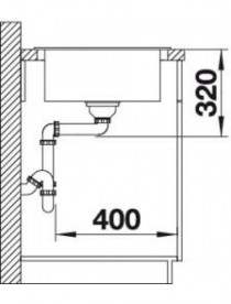 Мойка для кухни прямоугольная BLANCO Elon 45 S SILGRANIT® PuraDur® жасмин 524819